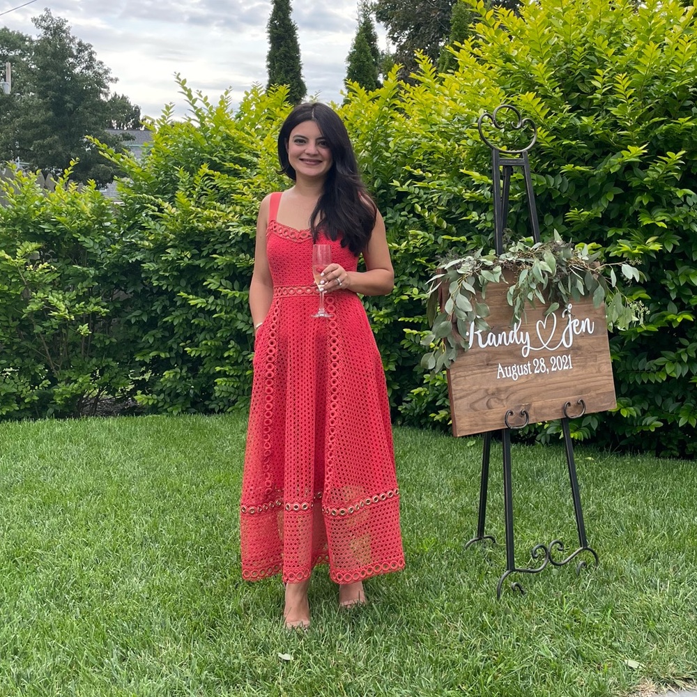 Red Coral Maje Dress